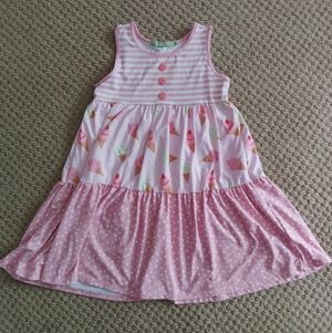 Millie Loves Lillie Pink Ice Cream Print Dress Sz 8